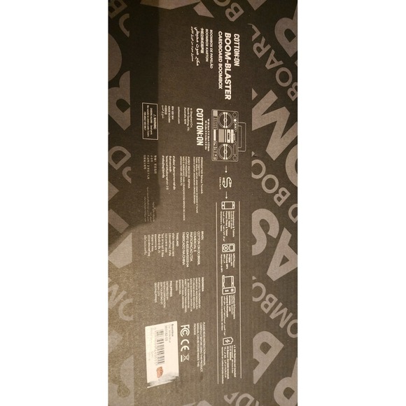 Cotton On Boom-Blaster Cardboard DIY Boombox Kit For Men Women Children White... - Picture 4 of 6